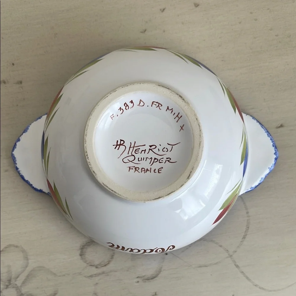 HB HENRIOT HANDPAINTED ADAM Ceramic BOWL